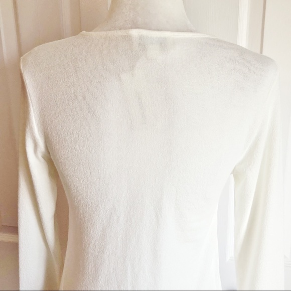 NWT Francesca's Jun & Ivy Ivory V-Neck Tie Front Top - Picture 15 of 16